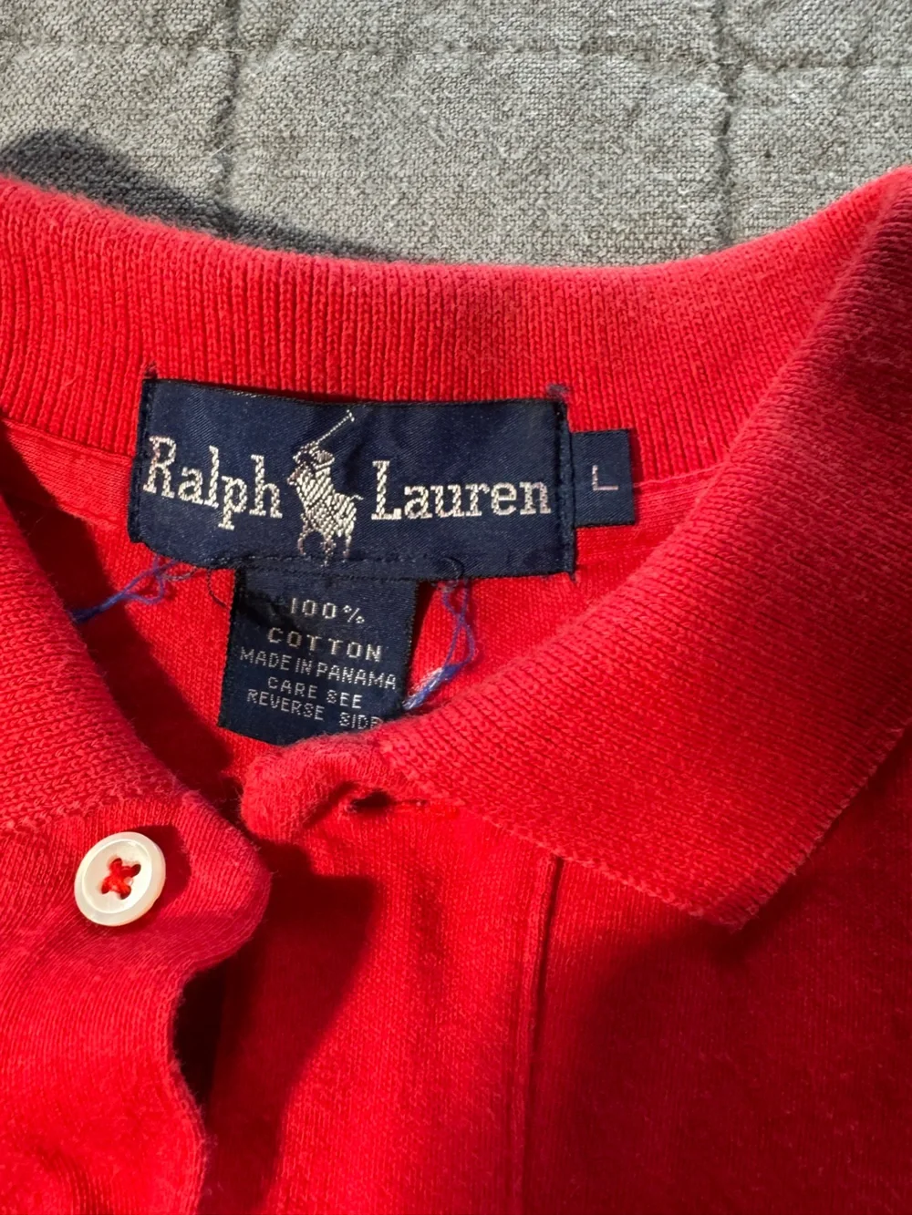 Vintage Ralph Lauren Red Polo with Embroidered Crest